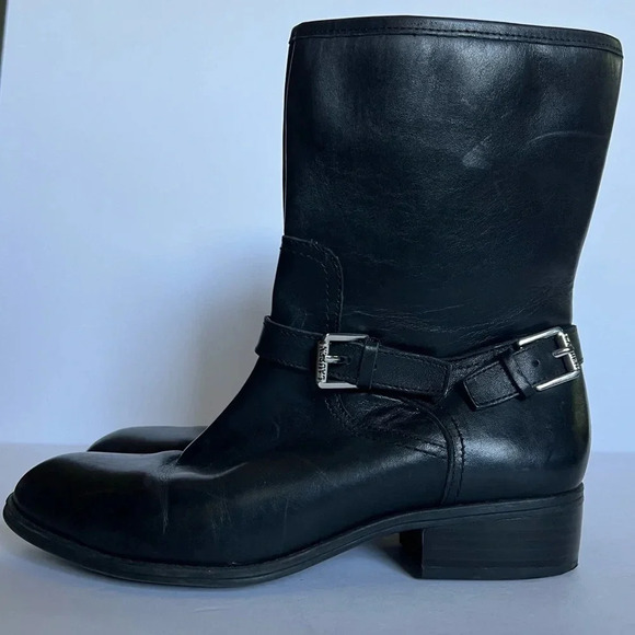 Lauren Ralph Lauren Black Mesi Boots Size 6.5 - Picture 2 of 12